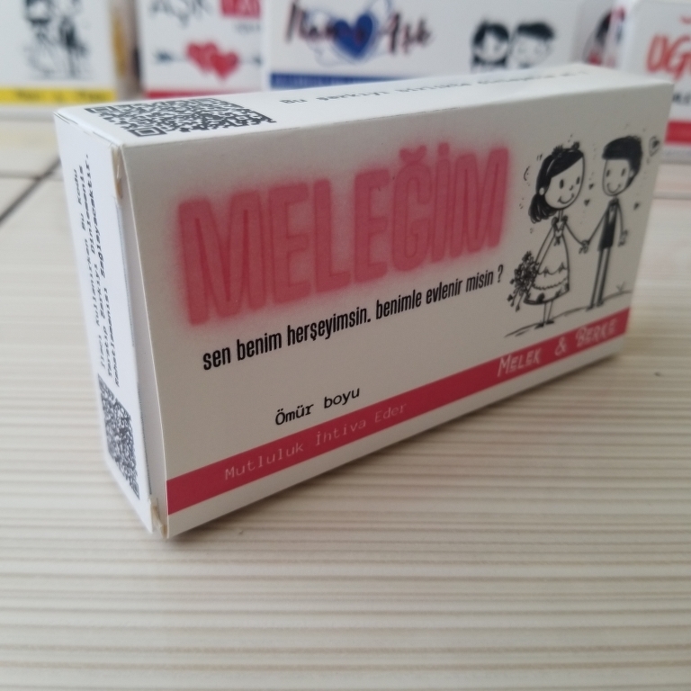 Meleğim ilaç kutusu davetiyesi