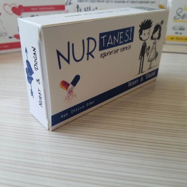 Nurtanesi ilaç kutusu davetiyesi