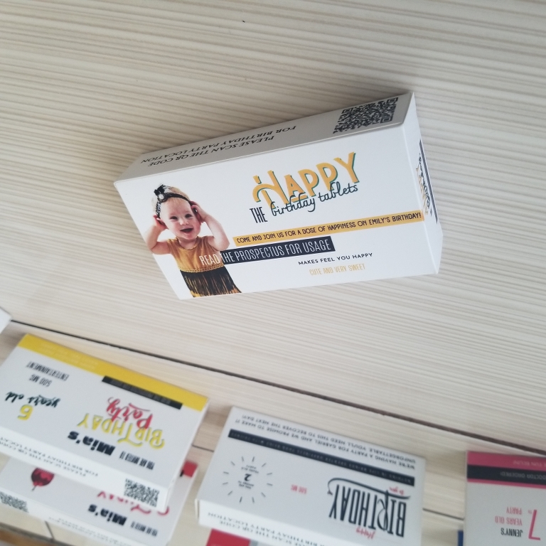 Thehappybirthdaytablets Wphoto ilaç kutusu davetiyesi